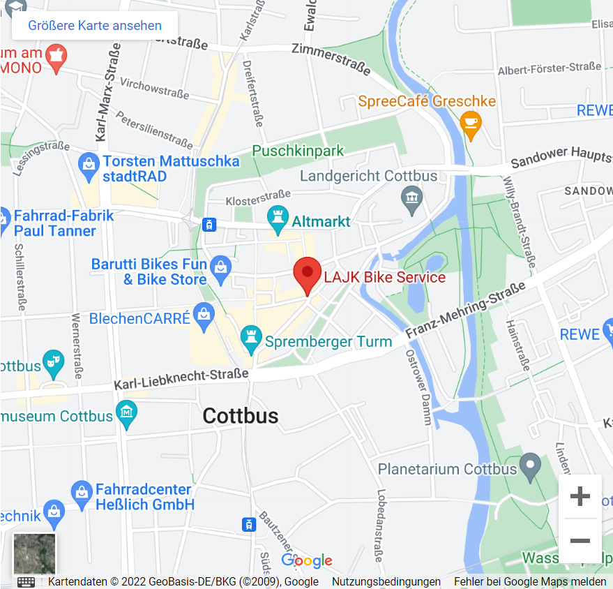Google Map - Cottbus - Deutsch